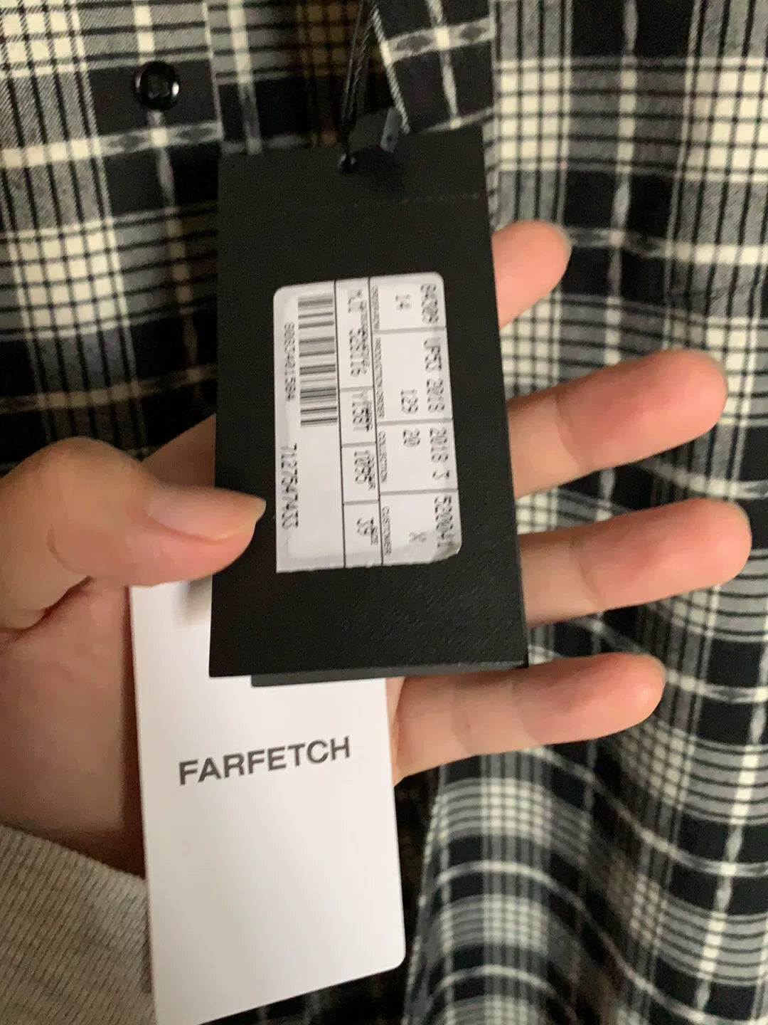 Saint Laurent Black White Plaid Shirt