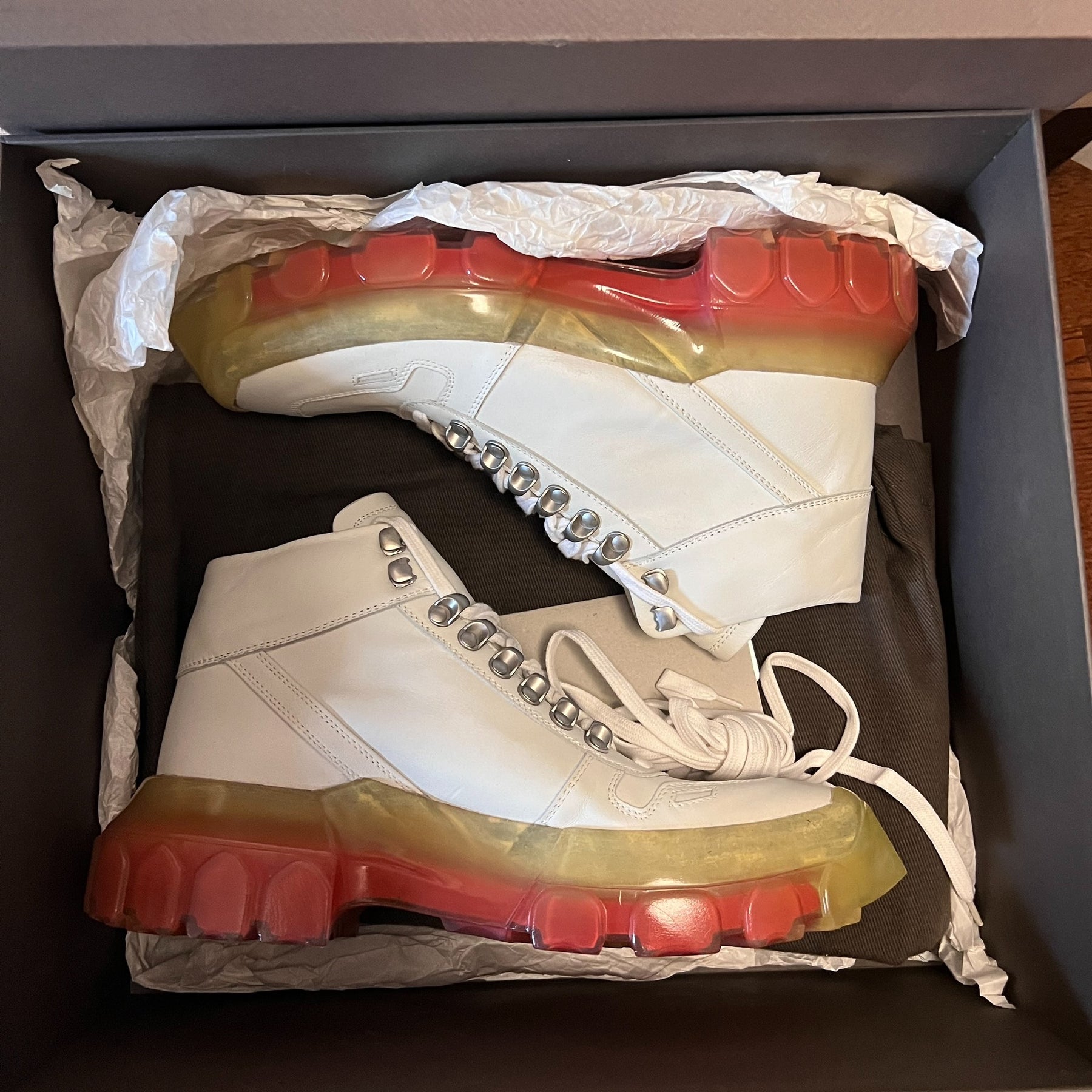 Rick Owens Mainline Leather Rainbow Boots