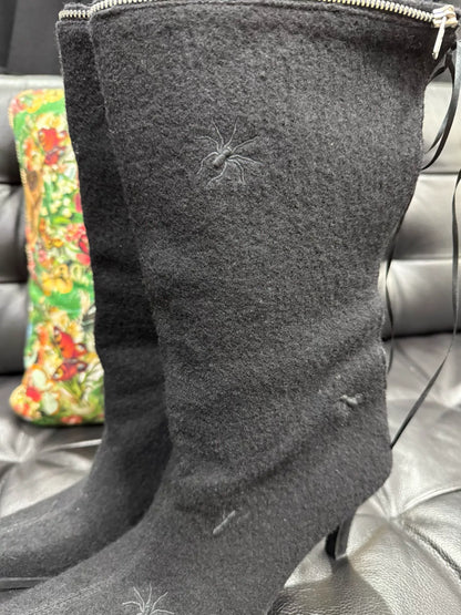 undercover guru guru embroidered insect long boots