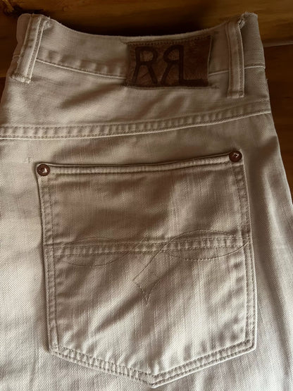 RRL Double RL Gray White Denim Pants