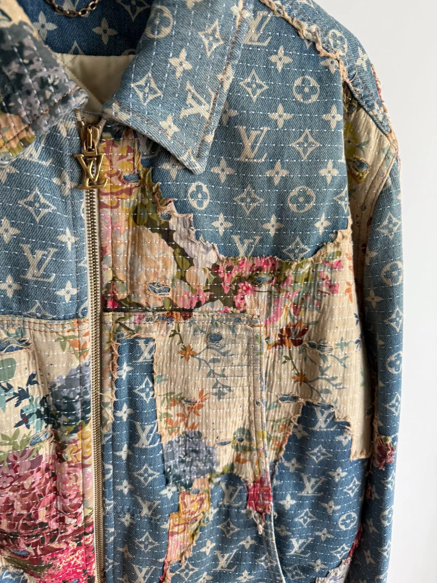 Louis Vuitton Floral Embroidered Denim Jacket