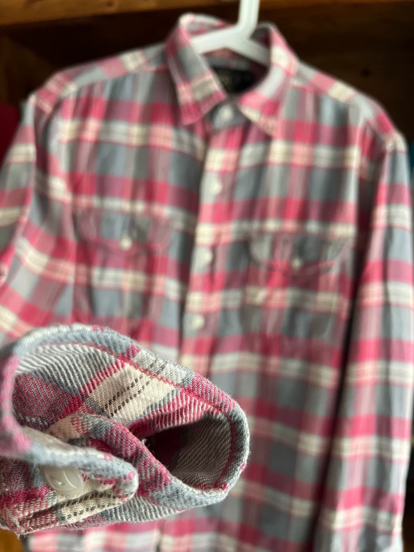classic plaid double RL shirt for men