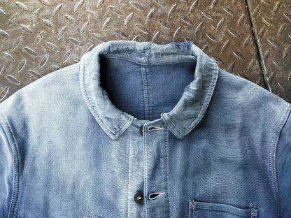 1940s French Moleskin Work Jacket