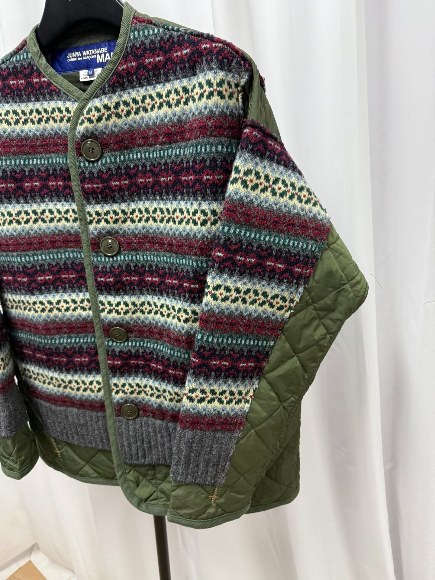 junya watanabe striped cotton jacket