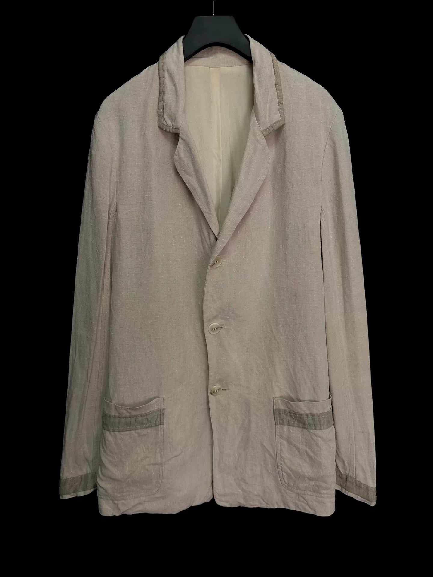 antique linen silk coat by casey vidalenc