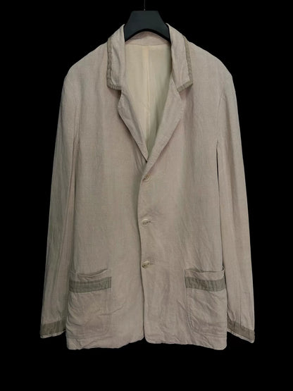 antique linen silk coat by casey vidalenc