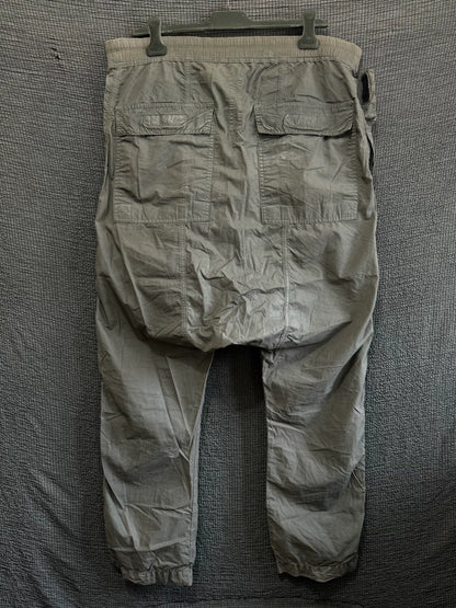 Rick Owens Gray Cargo Drop-Crotch Pants