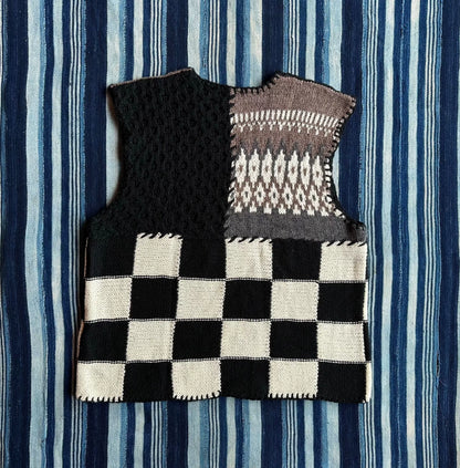 patchwork hand-knit vest by noma t.d.