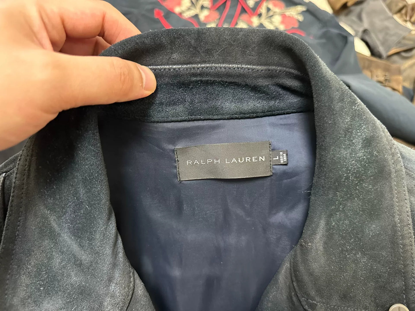 ralph lauren suede leather motorcycle jacket