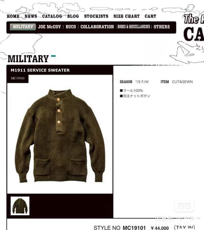 Olive Green Wool Knit Sweater