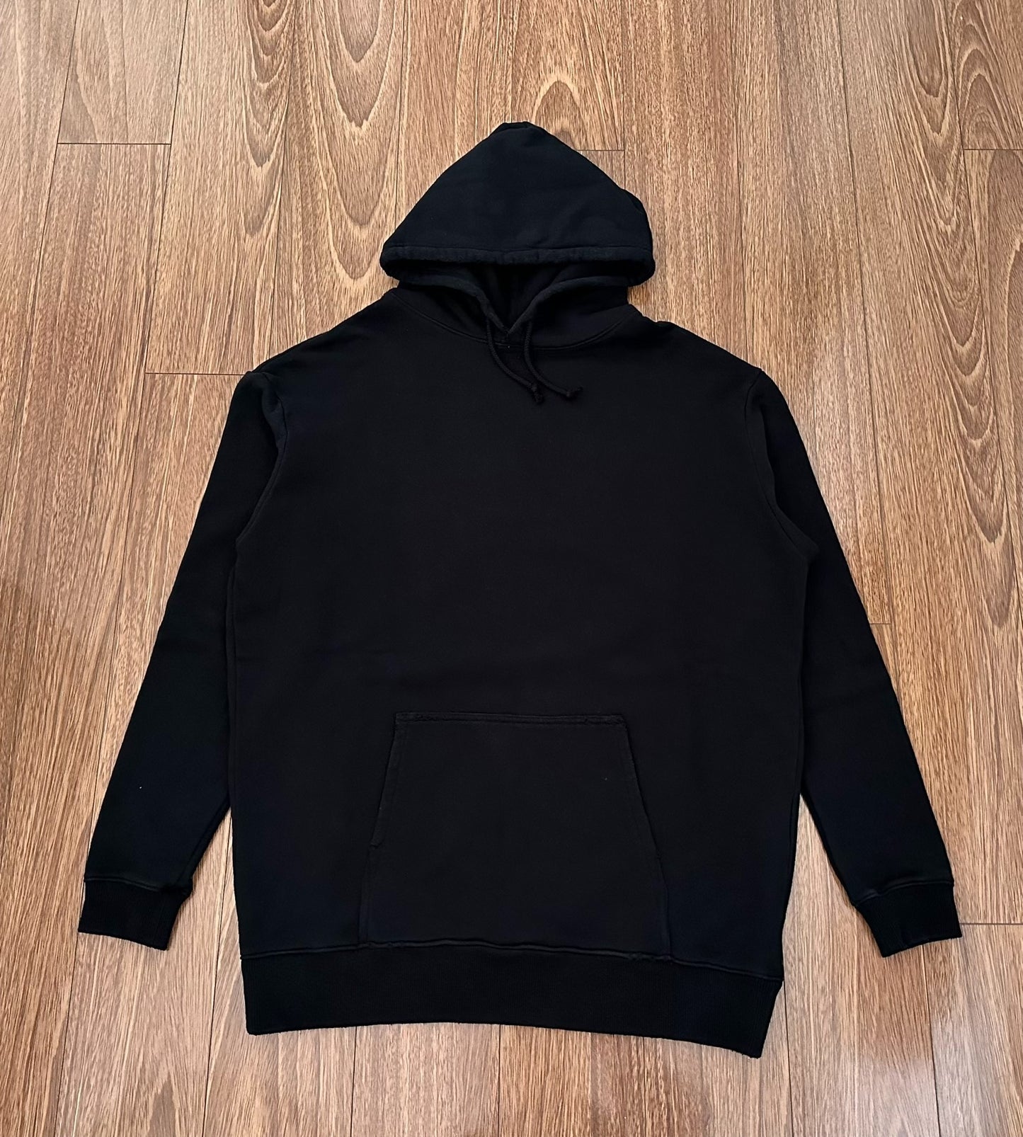 black oversized hoodie by yohji yamamoto