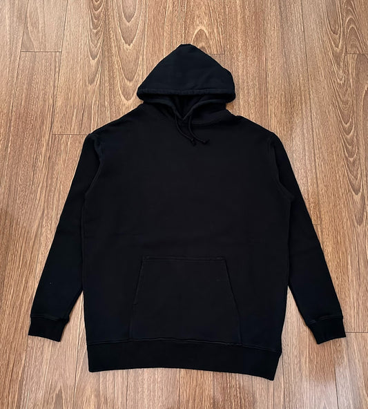 black oversized hoodie by yohji yamamoto