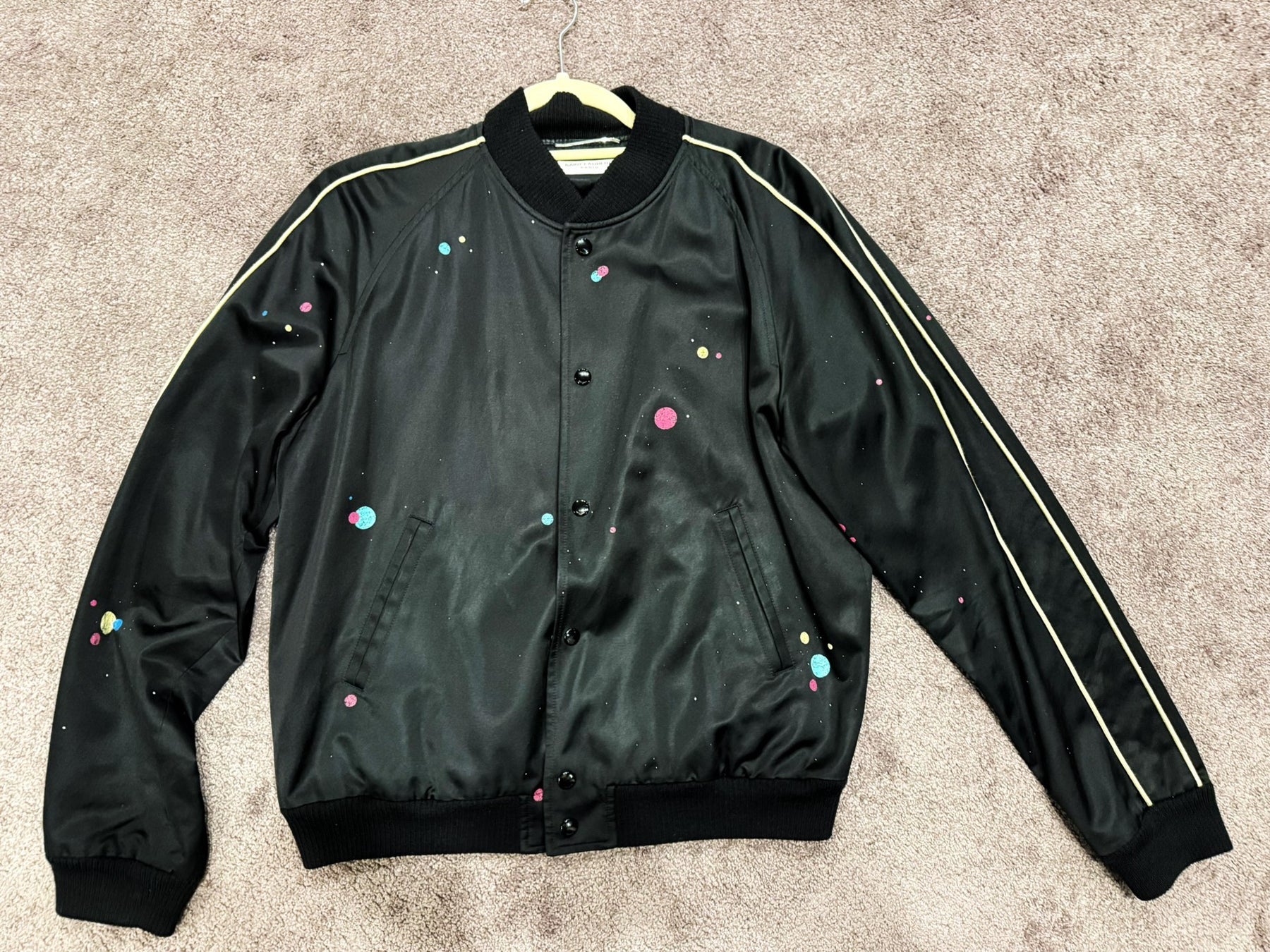 Saint Laurent Black Baseball Jacket