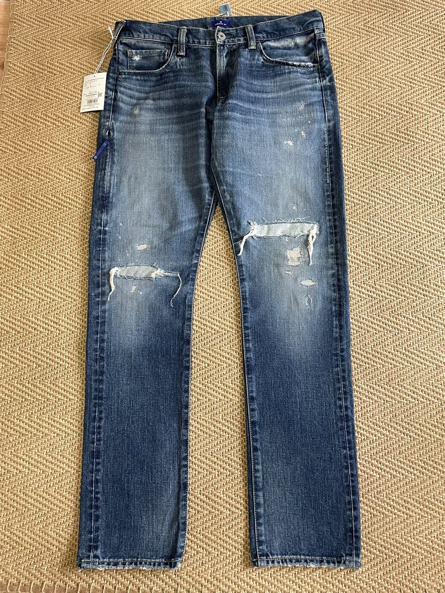 Vanquish Fragment Lightning Distressed Washed Denim