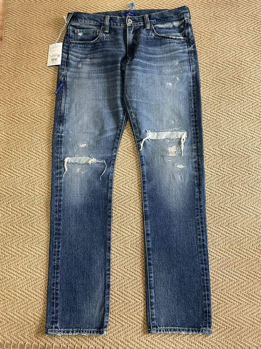 Vanquish Fragment Lightning Distressed Washed Denim