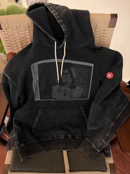 vintage Cav Empt graphic hoodie in black