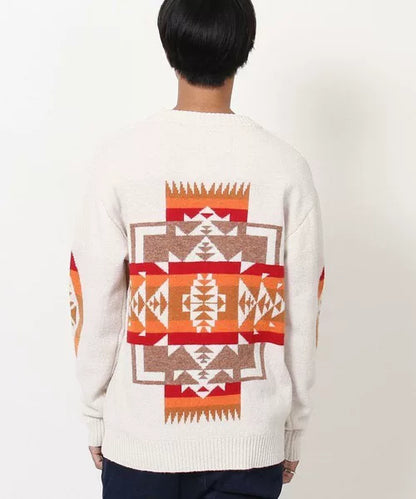 pendleton wool blend patterned pullover sweater
