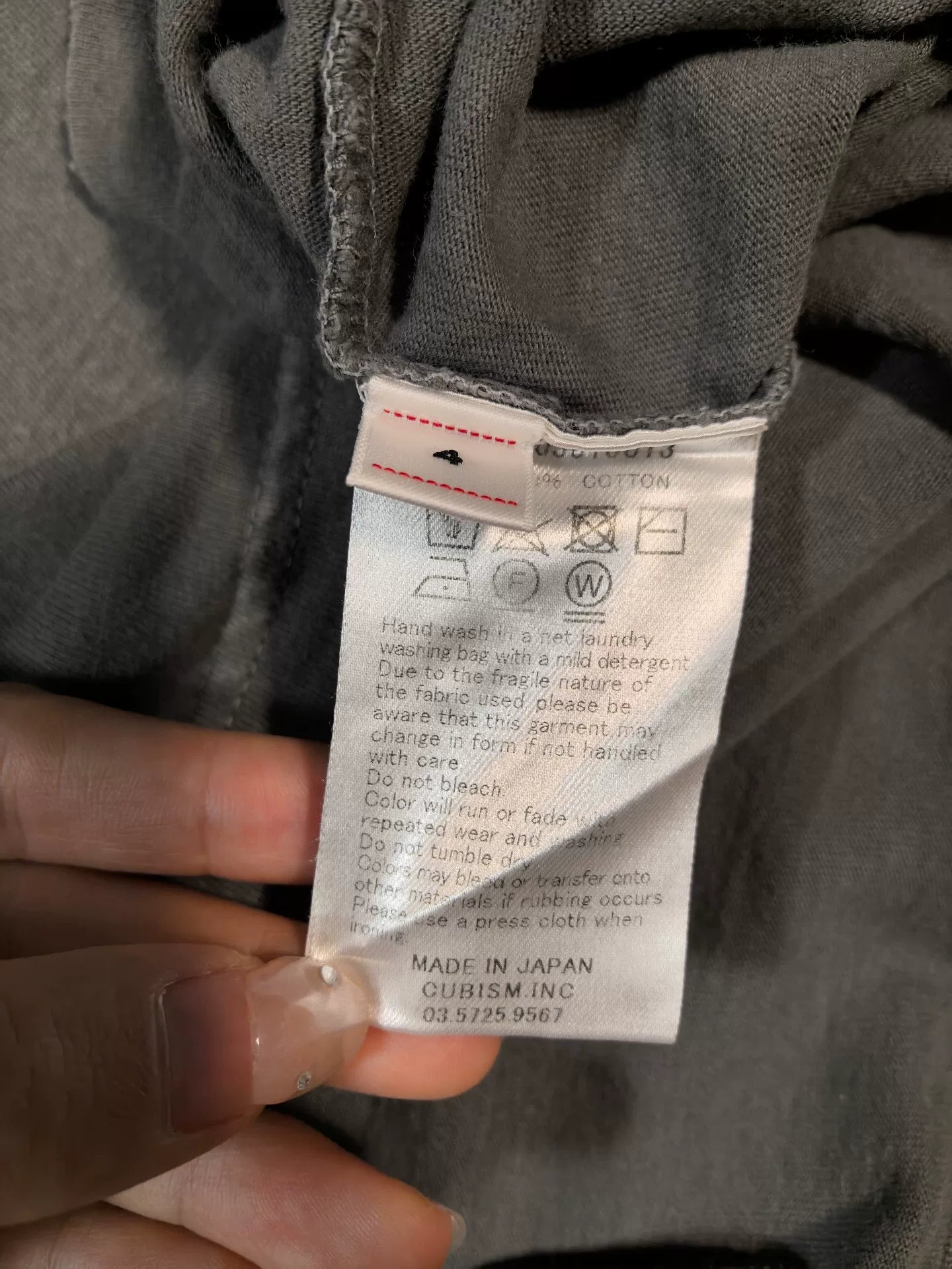 visvim jumbo tee in washed charcoal gray