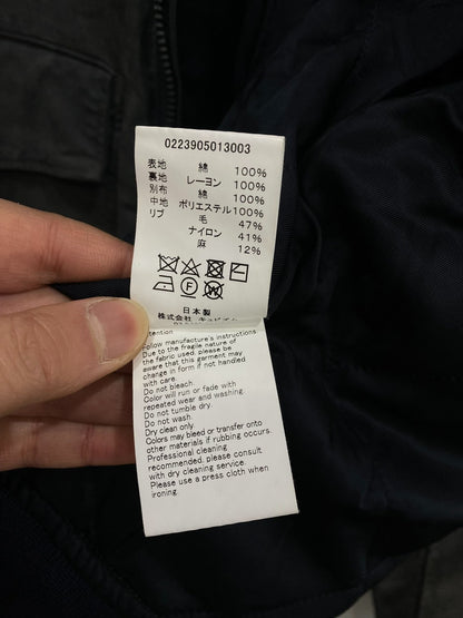 visvim airman-2 jacket in navy blue