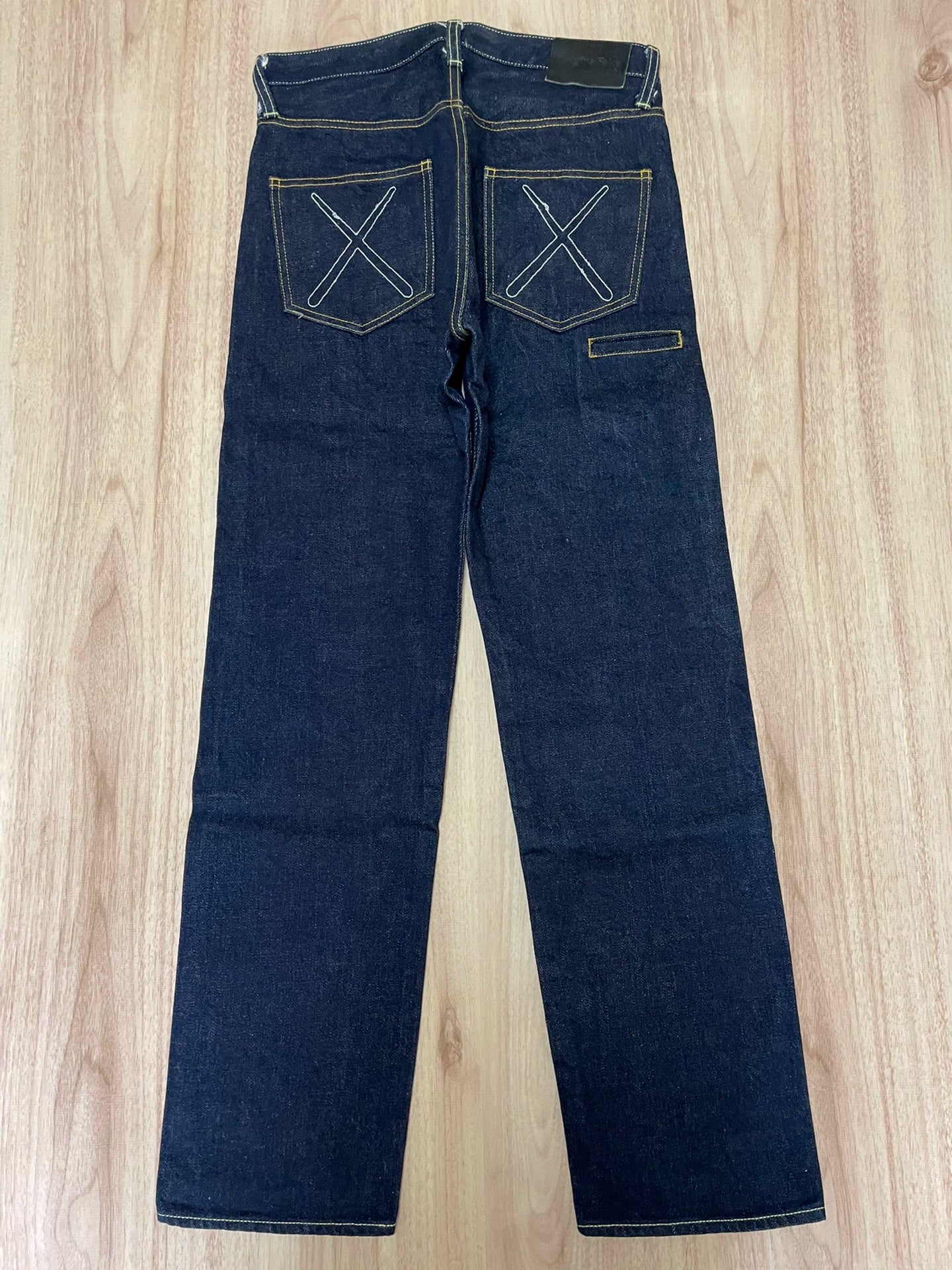 originalfake red tag white denim pants