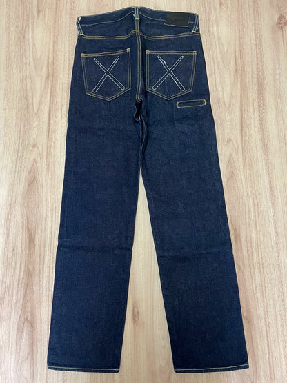 originalfake red tag white denim pants