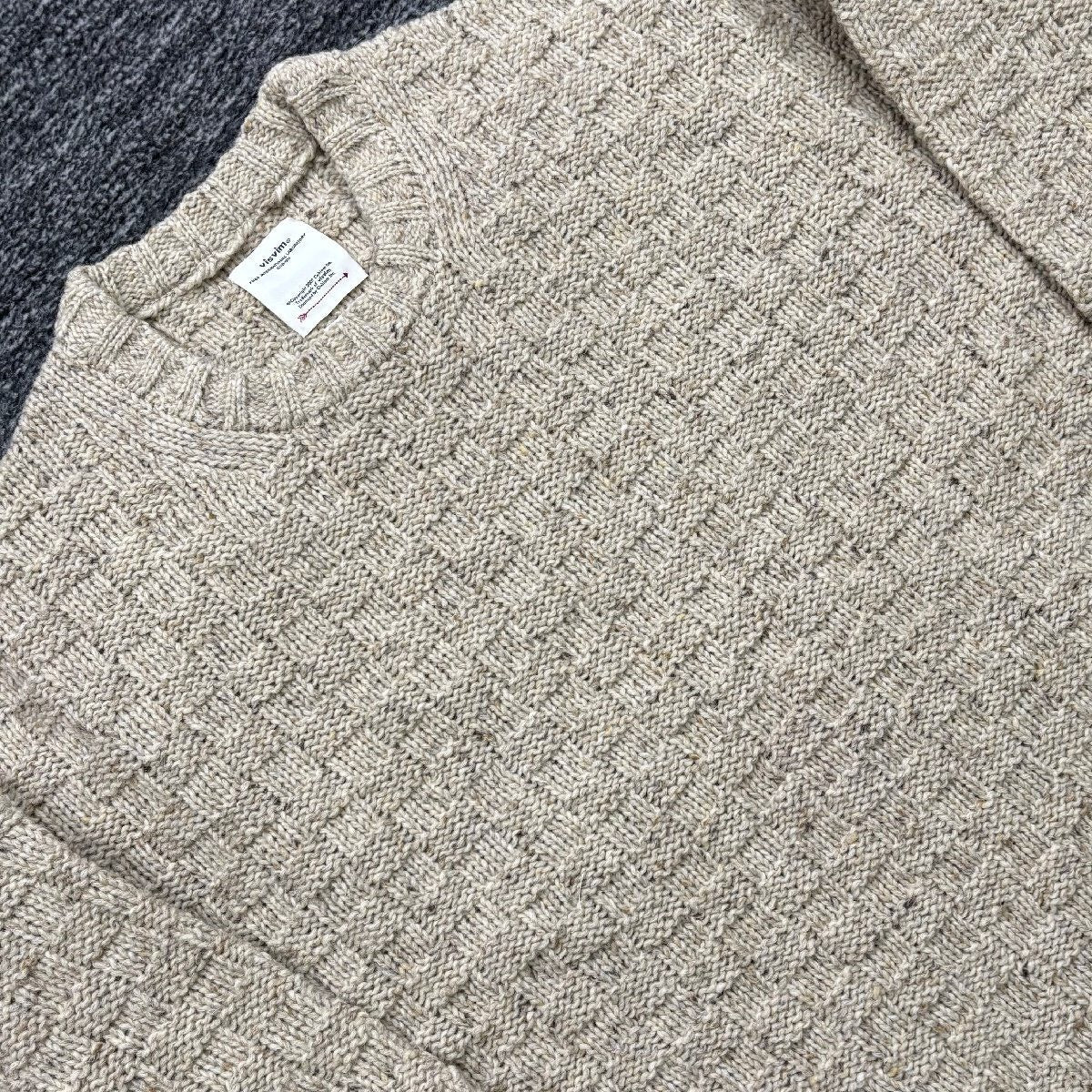 VISVIM 22AW AMPLUS CREW KNIT BEIGE