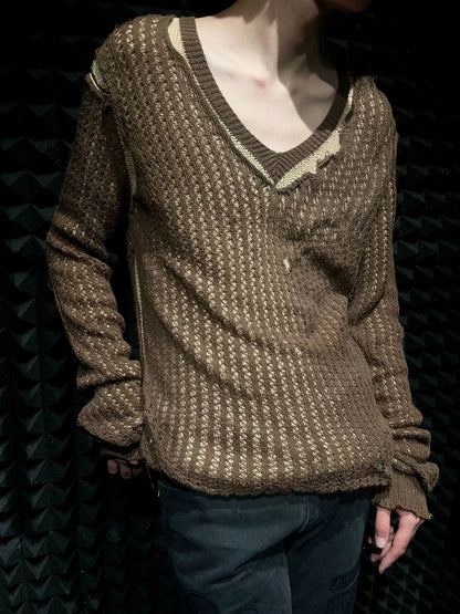 double-layer knitted sweater from number nine