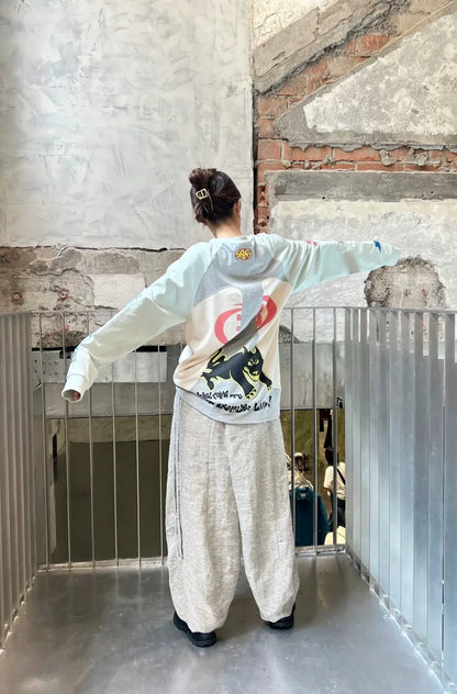 namesake color block basketball long sleeve tee