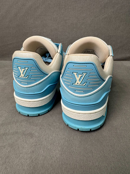 louis vuitton trainer sneakers in sky blue