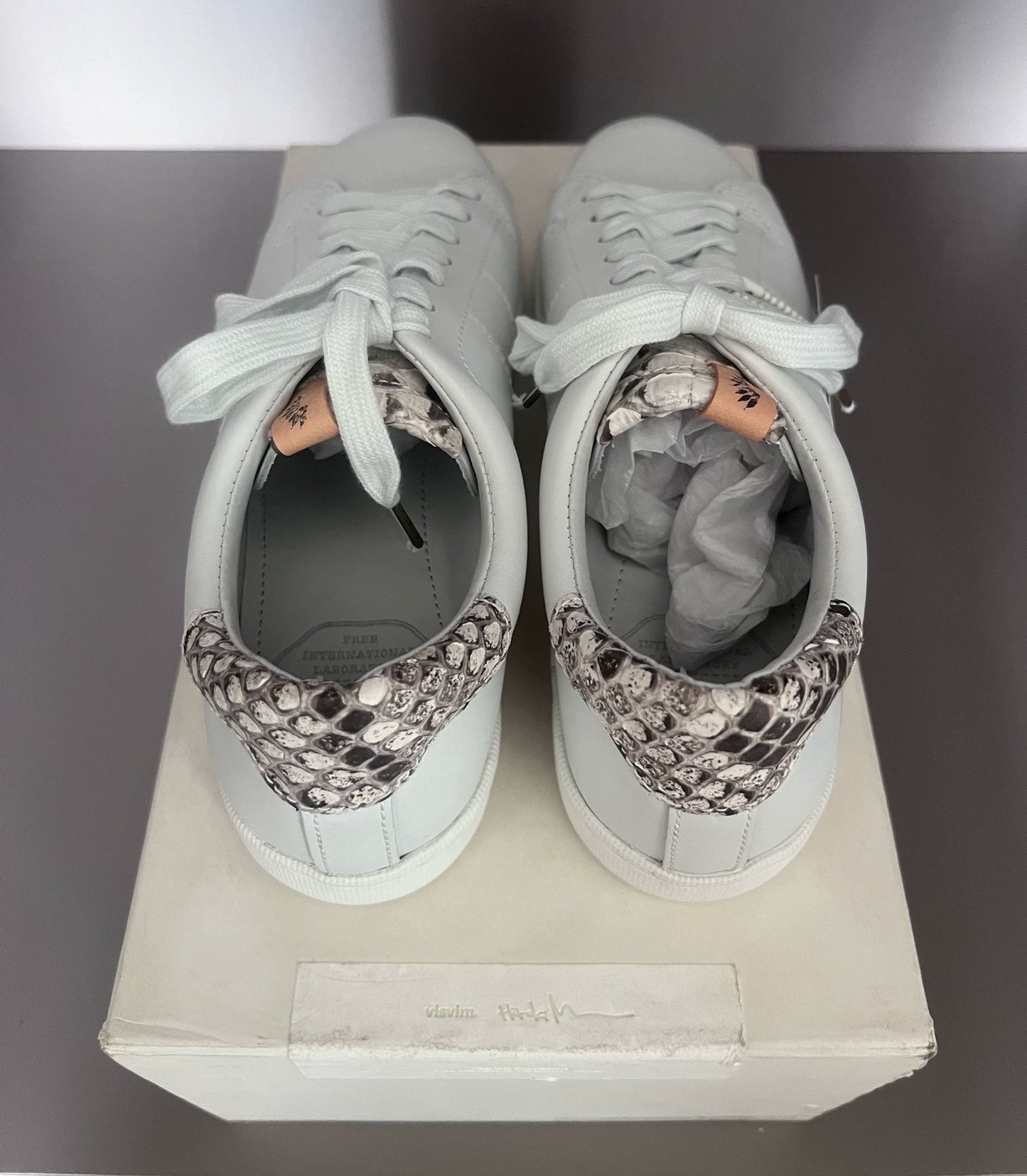 visvim foley-folk white pattern sneakers