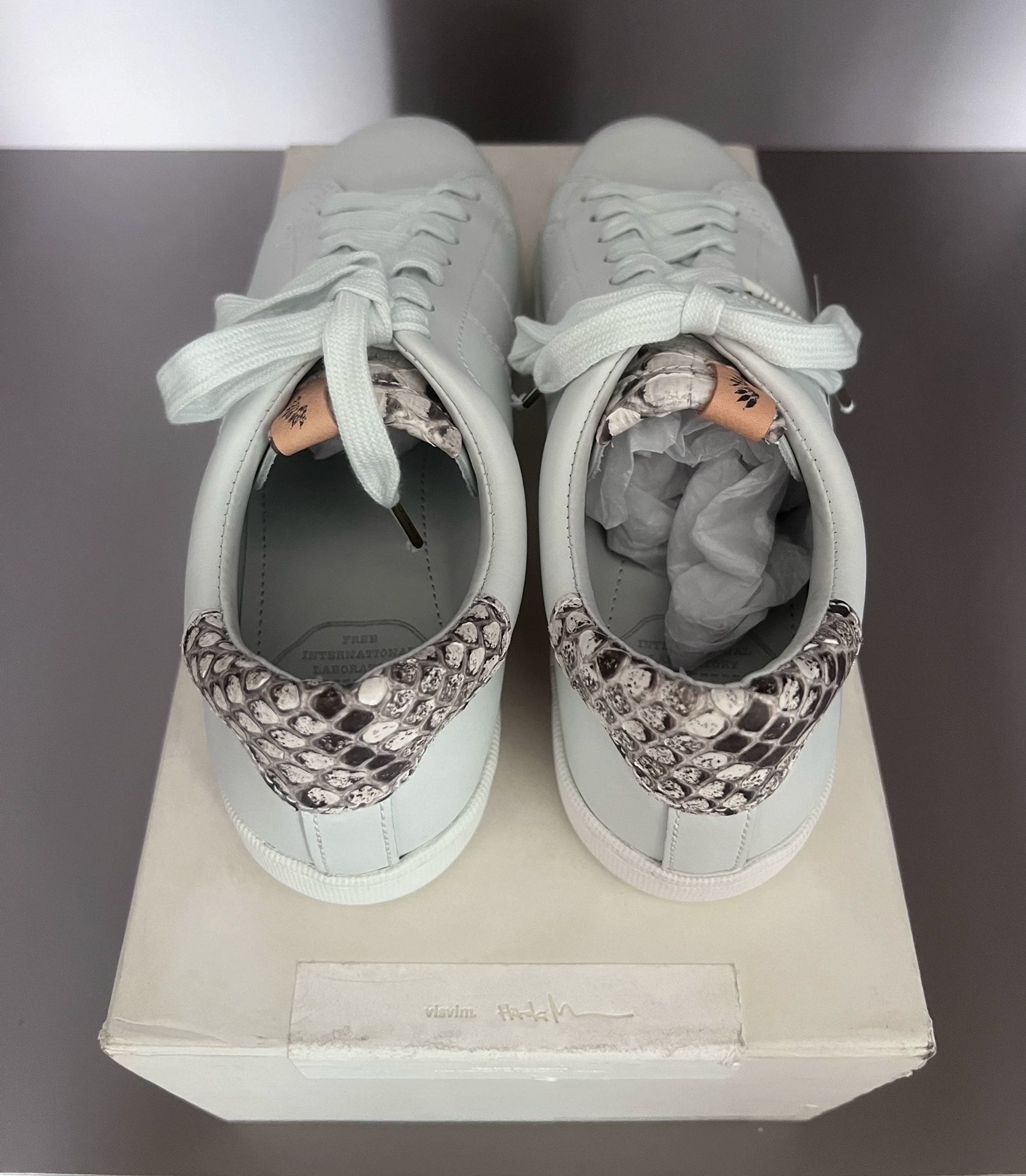 visvim foley-folk white pattern sneakers
