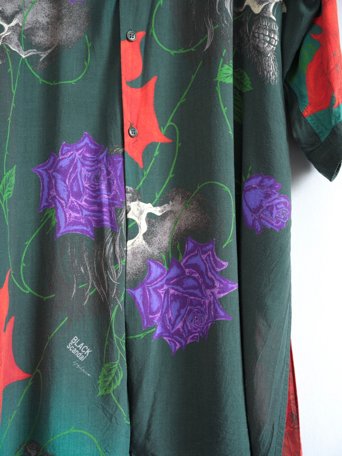 Yohji Yamamoto 18SS Skull Rose Shirt