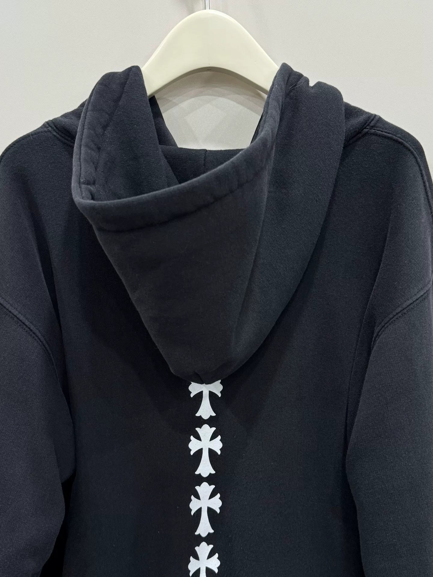 Chrome Hearts Black Zipper Hoodie with Cross Design