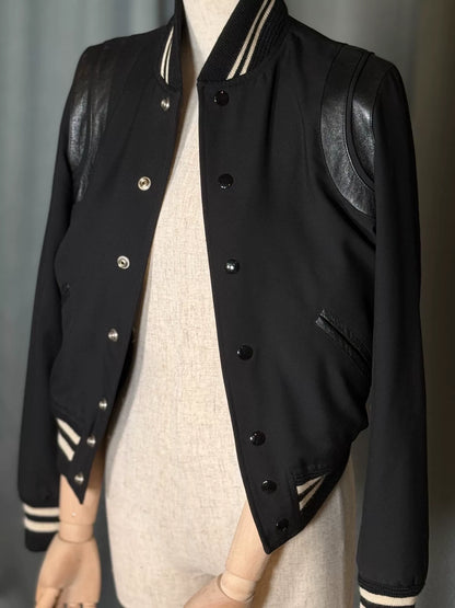 Saint Laurent SLP Black Varsity Jacket