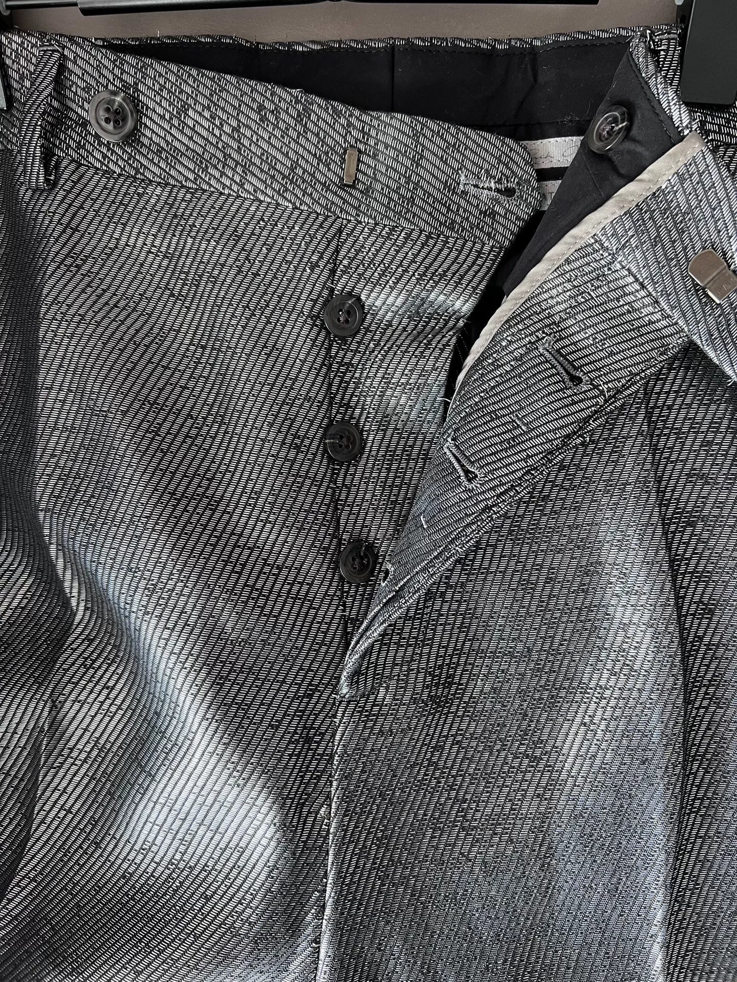 stylish silver cropped pants by rick owens