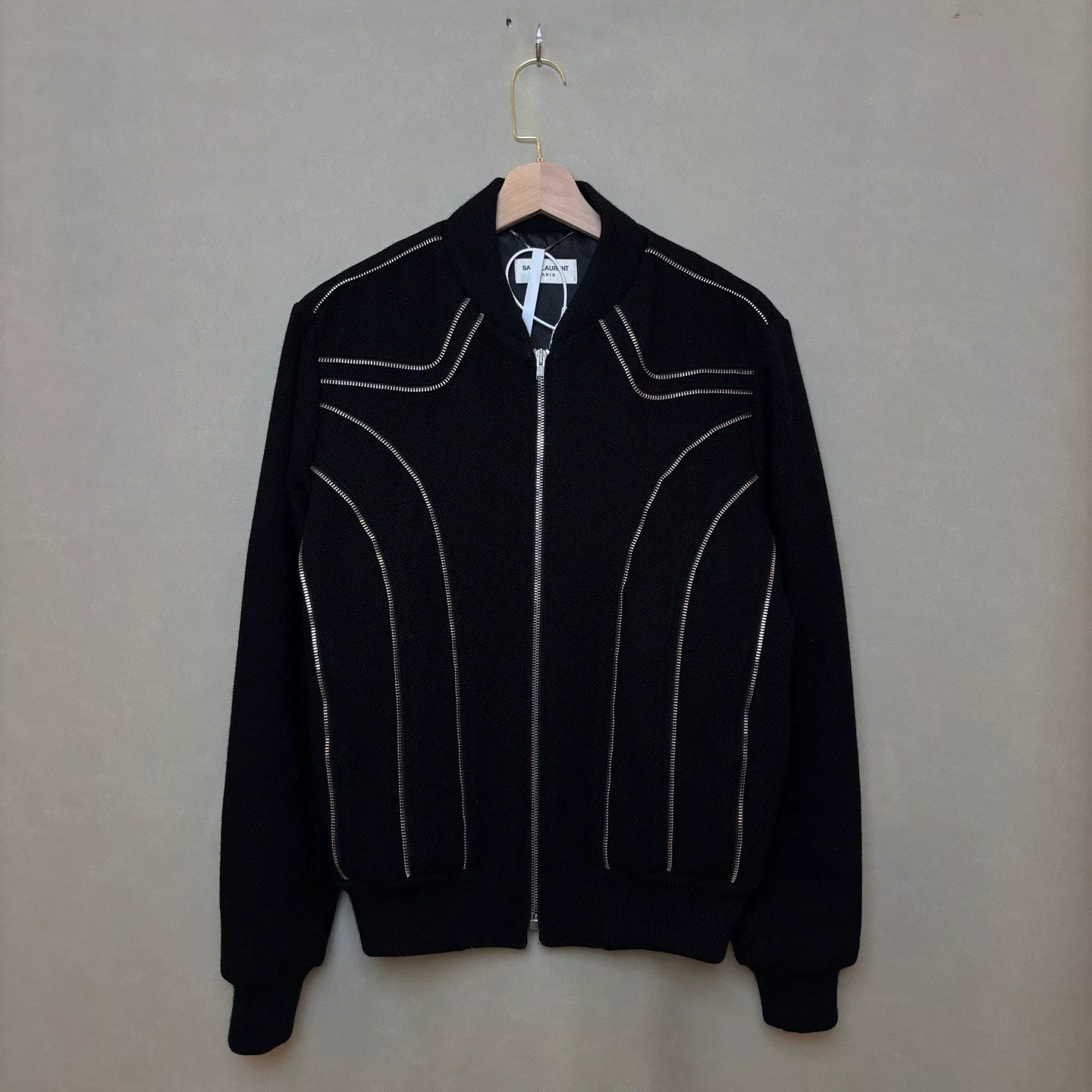 Saint Laurent Striped Bomber Jacket