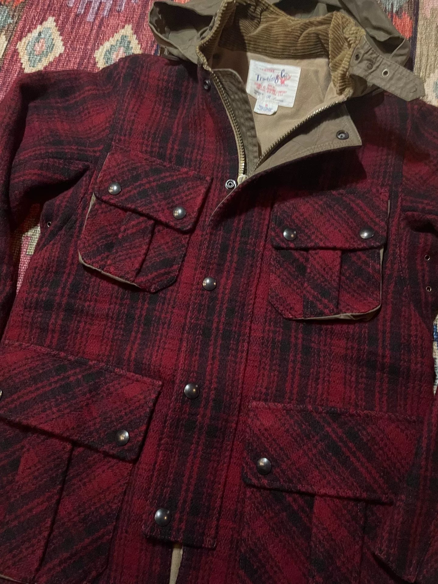 RRL Wool Check Hiking Hunting Coat