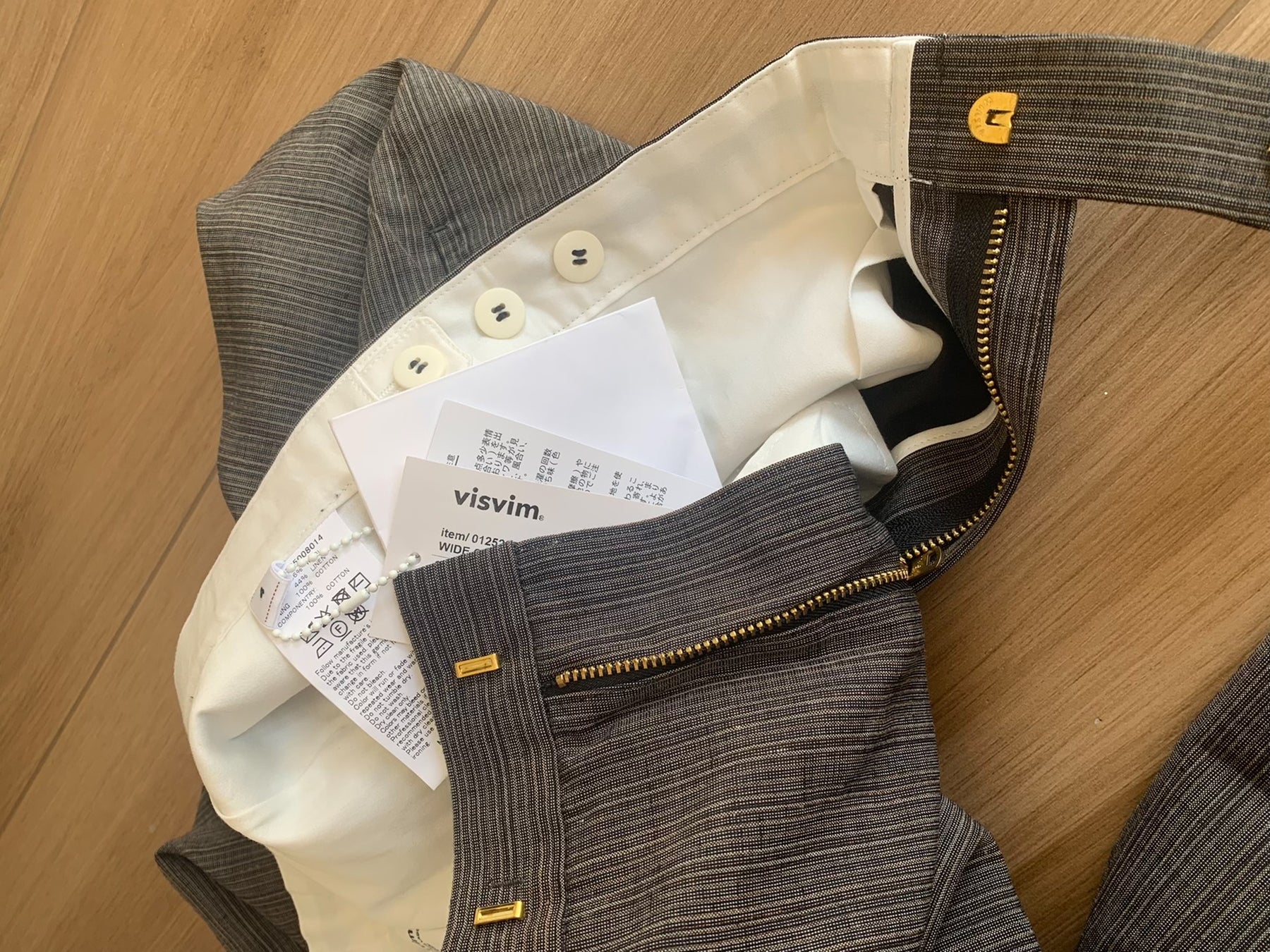 VISVIM WIDE SLACKS SANTOME Straight Trousers