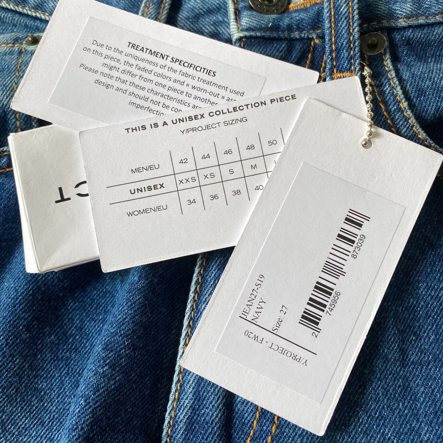 layered 3D twisted denim long pants