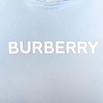 burberry light blue logo hoodie for unisex