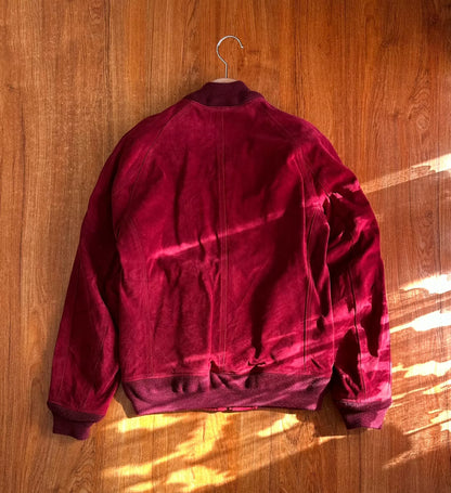 visvim 14AW Red Suede Varsity Jacket
