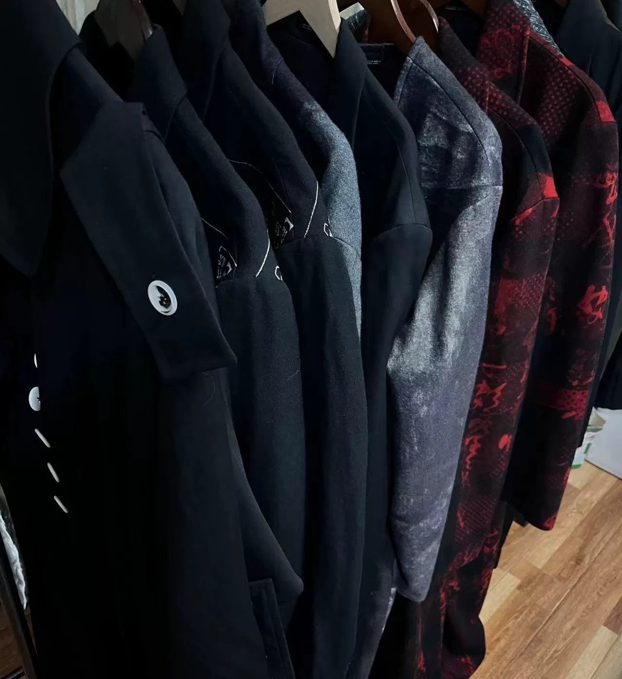 Yohji Yamamoto Velvet Coat with Graphic Design