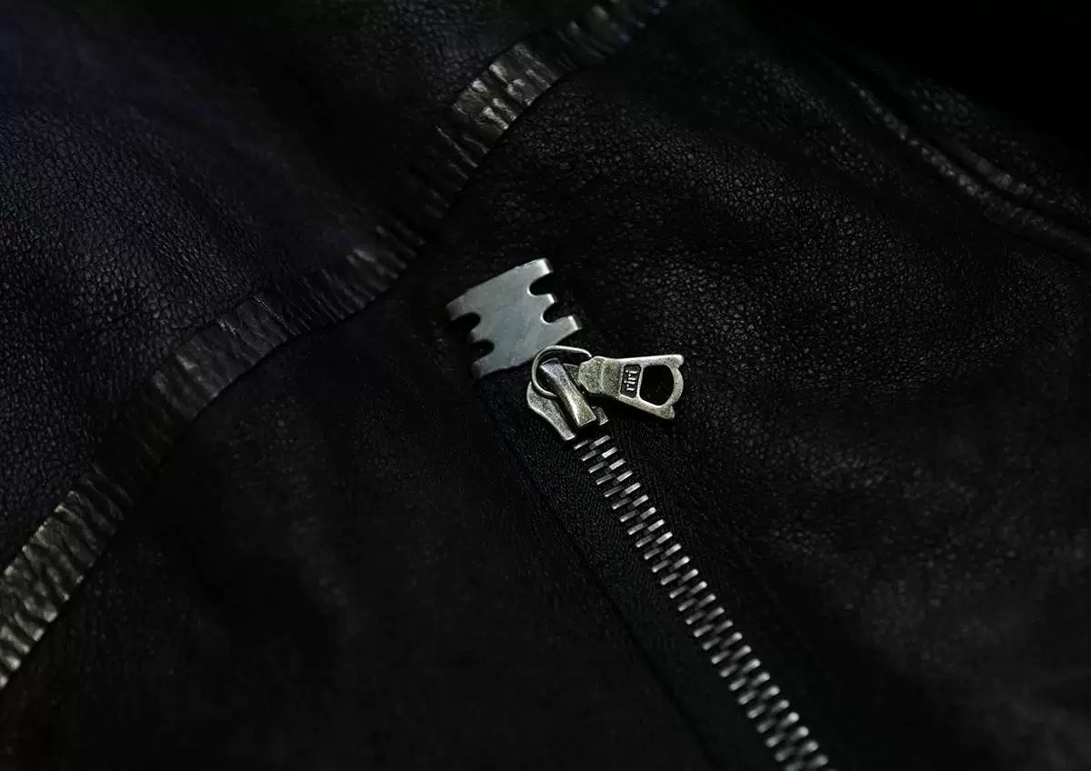 isaac sellam leather MA1 bomber jacket