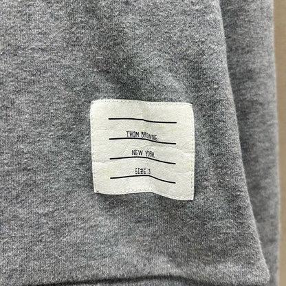 thom browne gray striped sweatshirt size 3