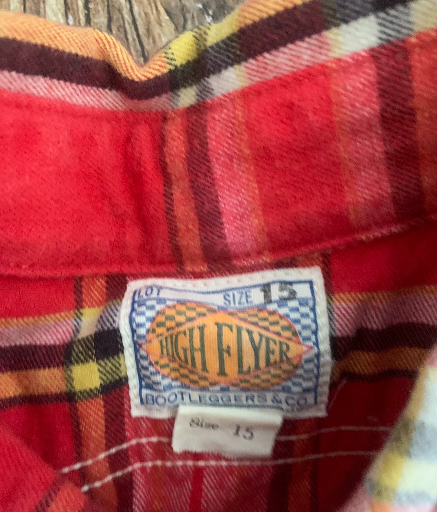 bright red plaid short sleeve shirt