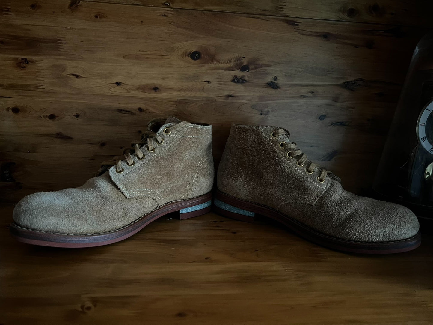 visvim brigadier LT.Brown boots with full accessories