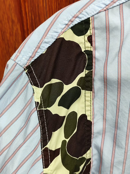 Comme Des Garcons Homme Camo Patchwork Short-Sleeve Shirt