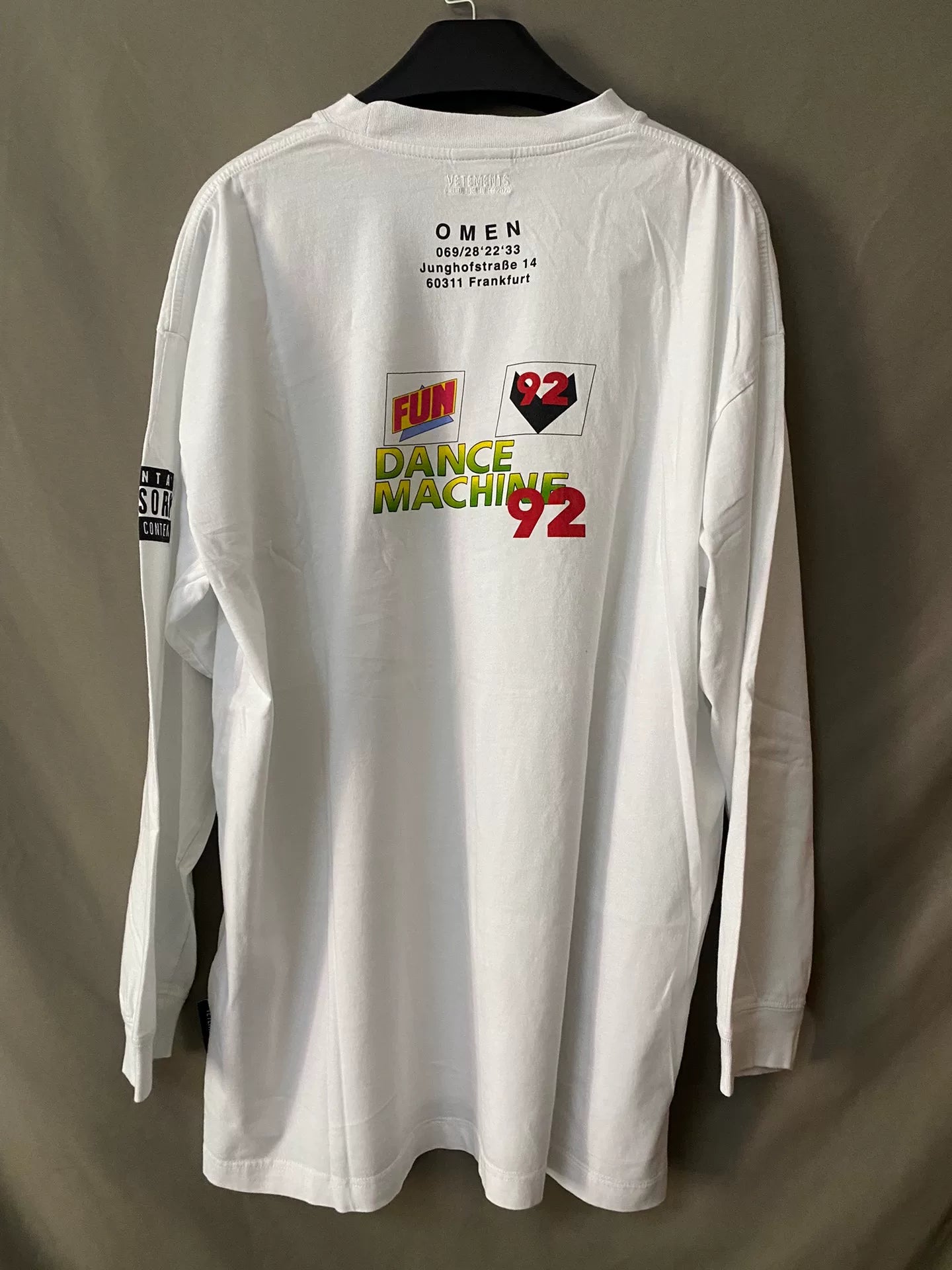 vetements long sleeve dance t-shirt