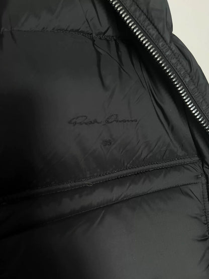 black puffer vest by Rick Owens