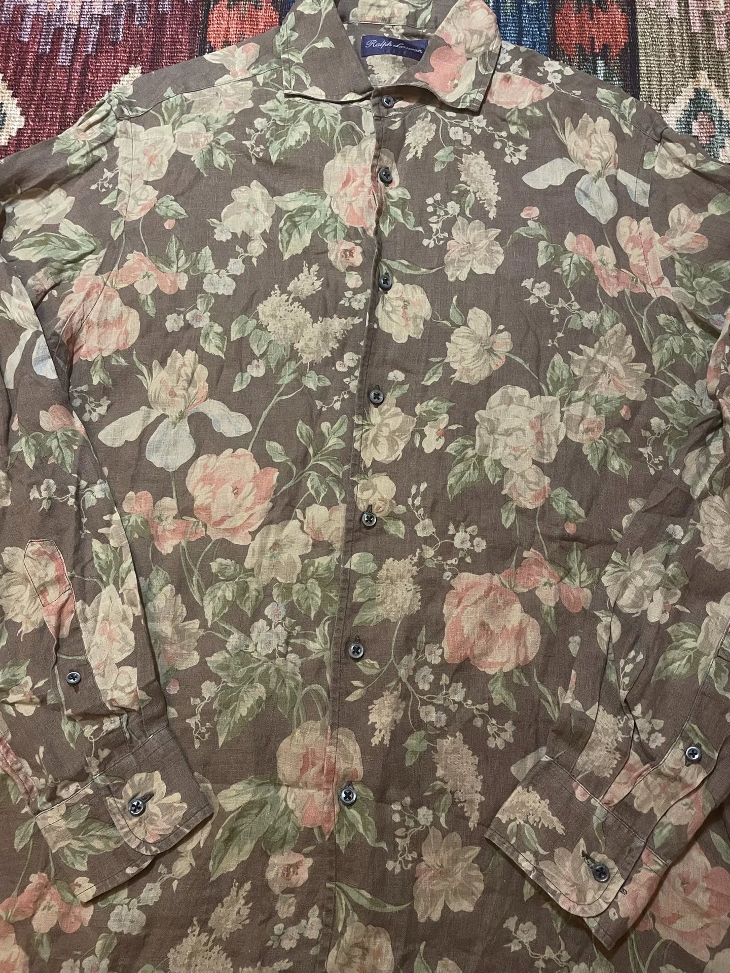 Ralph Lauren Purple Label Floral Linen Shirt